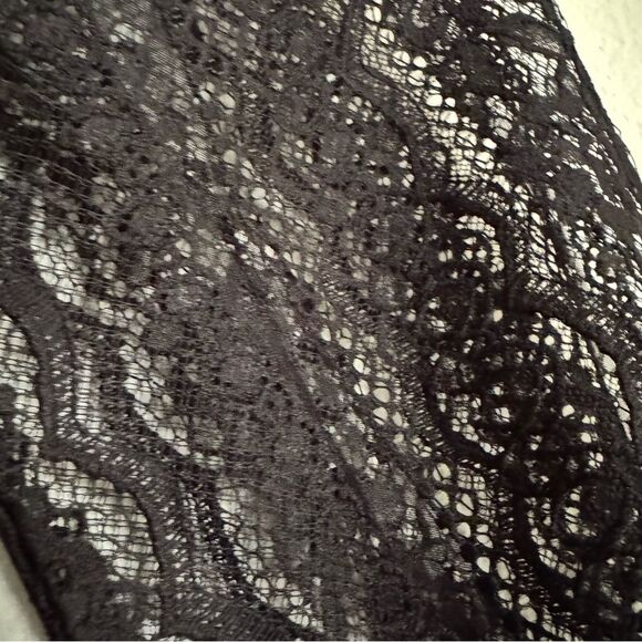 NWOT Express Elegant Black Lace Dress Mock Neck Size S - Picture 6 of 15